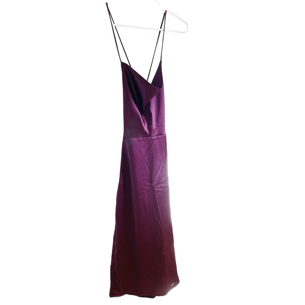 Dark Purple satin dress - Picture 2 of 4